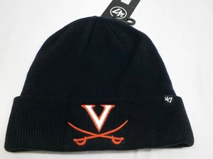 Virginia Cavaliers ‘47 Beanie 2 Tone Black Orange Cuffed Knit Cap - Picture 1 of 4
