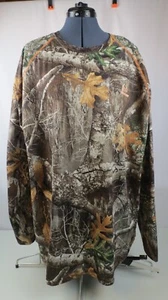 Realtree pullover Camo Hunting long sleeve shirt. breathable with orange stitch. - Picture 1 of 12