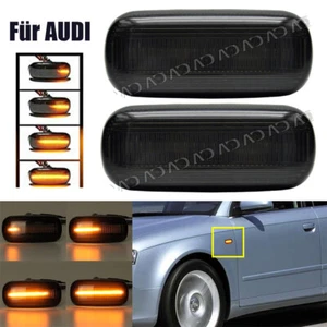 Per Audi A3 8P A4 B6 B7 8E A6 C6 4F frecce laterali LED nero 8E0949127 - Foto 1 di 12