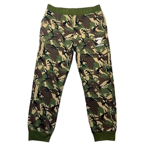 A Bathing Ape Green Camouflage Sweatpants Joggers Camo Size XL AAPE NOW 32x27 - Picture 1 of 17