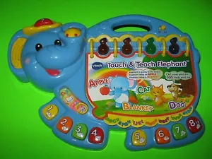 VTECH TOUCH & TEACH BLAUER ELEFANT LERNEN BILDERBUCH SPIELZEUG 1-3 JAHRE - Bild 1 von 4