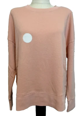 TIME AND TRU RELAX FIT SUPERSOFT PEACH PINK CREW NECK SWEATSHIRT Sz S - Image 1 of 4