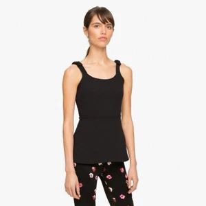 NWT $110 S BEYOND YOGA x KATE SPADE Peplum Cami Tank Top Black - Picture 1 of 5