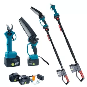 KIT POTATURA MOTOSEGA 8" E FORBICE CESOIA 2 BATTERIE 88V E ASTA TELESCOPICA 3M - Foto 1 di 8