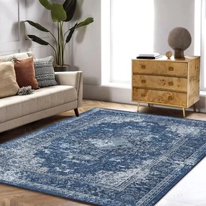 Large Area Rug 6x9 Medallion Area Rug Washable Indoor Throw Carpet Vintage Ru... - Picture 1 of 9