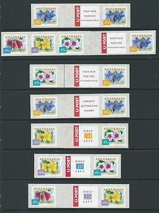 AUSTRALIA 1999 FLORES COSTERAS SNP 7 TIRAS DE ETIQUETAS DIFERENTES SIN MONTAR COMO NUEVO, MNH - Imagen 1 de 1