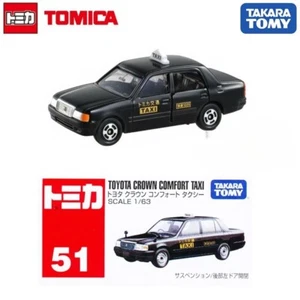 Tomica No. 51 Toyota Crown Comfort Taxi 1/63 Die-Cast Black Car Japan - Picture 1 of 6