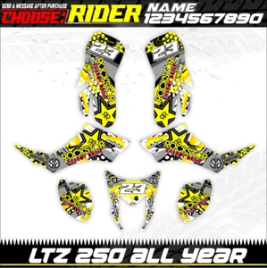 Custom Graphics Suzuki LTZ 250Z 250 Z Vinyl Resistant ATV Decal Kit stickers - Foto 1 di 1