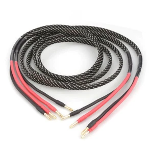 1Pair Pure Copper Wire with Gold Plated Banana Plug HIFI Audio Speaker Cable - Picture 1 of 6