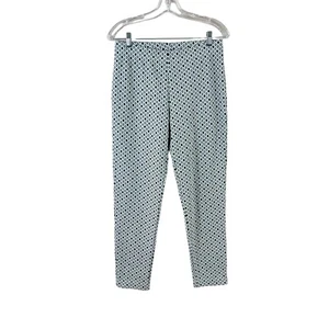 CLARA SUN WOO Mujer M Estampado Diamante Blanco Alto Tirar de Pierna Recta Pantalones - Imagen 1 de 4