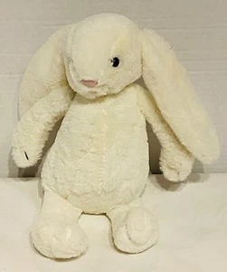 Jellycat Bashful White Bunny Stuffed Animal Medium 12” Rabbit Easter Floppy Ears - Picture 1 of 7