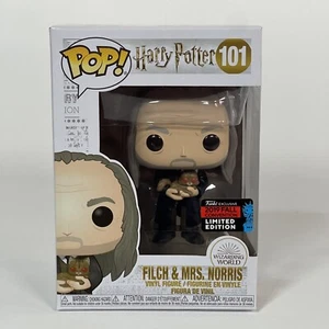 Funko Pop Harry Potter #101 Filch & Mrs. Norris 2019 Otoño Convención Caja Dañada - Imagen 1 de 11