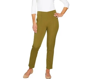 Isaac Mizrahi 26W Black 24/7 Stretch Ankle Pants w/ Seam - Picture 1 of 4