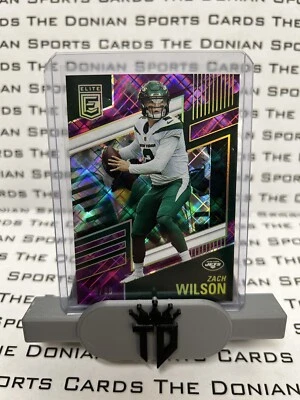 2022 Donruss Elite Green Parallel Zach Wilson #5 NEW YORK JETS PURPLE /99 - Image 1 of 2