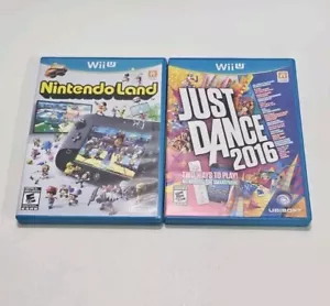 Nintendo Land & Just Dance (Nintendo Wii U, 2012) CIB - New Usealed 10/10 Cond - Picture 1 of 3