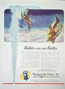 1943 Vintage seconda guerra mondiale stampa dogfight annuncio, Thompson Aircraft Products. - Foto 1 di 1