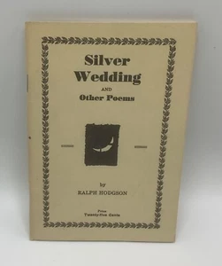 Silver Wedding & Other Poems- 1941 Roger Hodgson Book - Imagen 1 de 6