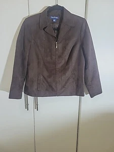 Evan-Picone Größe 14P Jacke mit Reißverschluss braun - Bild 1 von 11