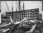 Manhattan NY boats and building along South Street ca 1900 Old Photo