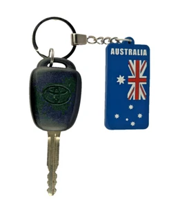 AUSSIE FLAG / AUSTRALIAN FLAG / AUSTRALIA KEYRING / KEYRINGS / KEY CHAIN RINGS - Picture 1 of 8