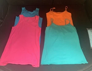 Justice Girls Tank Tops Mixed Lot Of 4 Size 14 And Size 18 - Picture 1 of 13