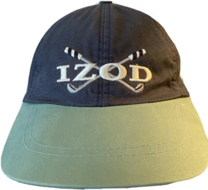 Vintage Retro IZOD Dad Hat Golf Polo 80s Slide Locking Cap Rare Piece 2 Toned - Picture 1 of 8