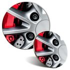 Mouse Mat & Coaster Set - Red Brake Caliper Alloy Wheel Car  #15850