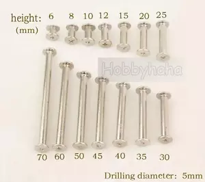 30pcs M5*60mm Chicago Screws / Binder Posts / Screw Posts / Binding Screws New - Picture 1 of 3