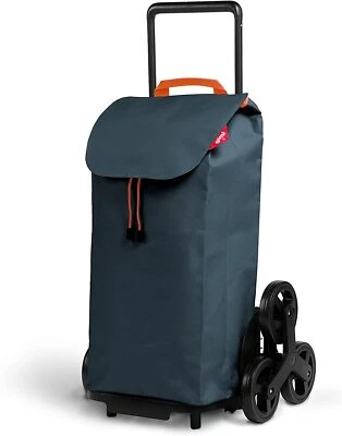 CARRELLO SPESA GIMI TRIS NEW GRIGIO CON TRE RUOTE FRUTTA VERDURA SALI SCALE - Immagine 1 di 4