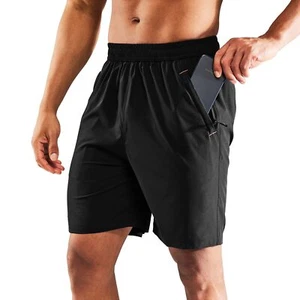 Men's Quick Dry Running Shorts with Zipper Pocket Elastic Waist Athletic Work... - Picture 1 of 6