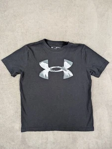 Under Armour Youth Boys Size S Loose Fit Short Sleeve Shirt Black - Picture 1 of 4