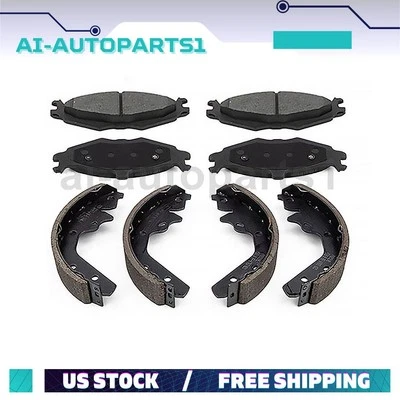 Kit de pastillas de freno delanteras y zapatas de freno traseras para Dodge Aries 1988 1989 Foto 1 de 4
