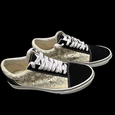 VANS Old Skool Cuervo Calavera Tenis Zapatos Negro Gamuza Monopatín para Hombres 9 1/2 Foto 1 de 4