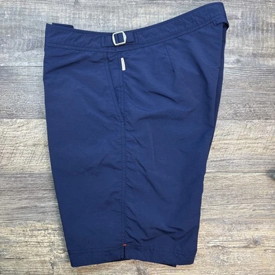 ORLEBAR коричневый мужчин 32 плавки 9» датчанин II классический с подкладкой темно-синий $285 недостатки - Изображение 1 из 4