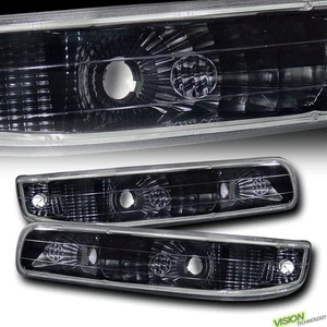 Black Clear Signal Bumper Light Yd For 99-02 Chevy Silverado/00+ Suburban Tahoe - Picture 1 of 2
