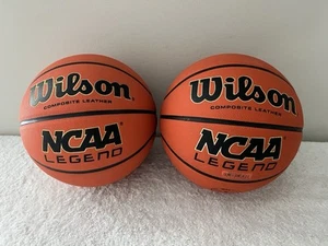 Wilson NCAA Composite Leather Ball Basketball Lot Of 2 - Picture 1 of 5