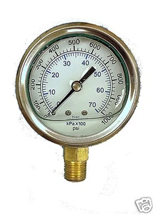 NUEVO medidor de presión hidráulico lleno de líquido 0 - 600 PSI - Imagen 1 de 2