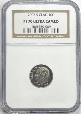 2005 S Roosevelt Dime Clad 10c NGC PF 70 Ultra Cameo Cover