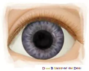 Viktorianisch blau 16 mm halbrunde Augen für Rebornpuppen ~ REBORNPUPPE ZUSATZ - Bild 1 von 1