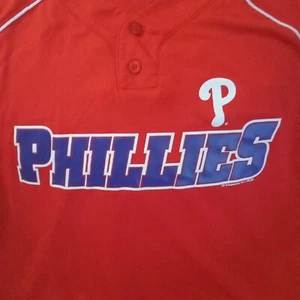 2000s Philadelphia Phillies Red Jersey Size 2xl Imagewear Mlb genuine merchandis - Picture 1 of 10