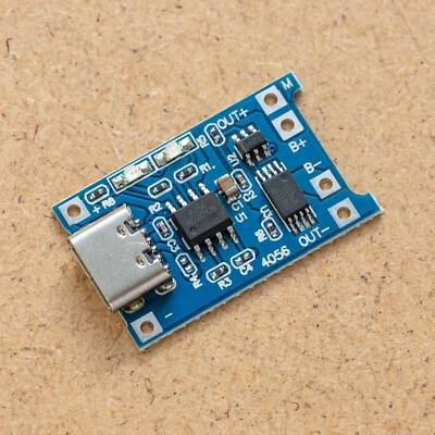 TP4056 Laderegler Modul USB-C 5V 1A Lithium LiPo Li-Ion 18650 Akku Charger - Bild 1 von 2