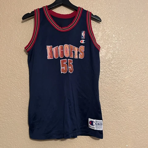 Vintage Denver Nuggets Dikembe Mutumbo NBA Champion KIDS YOUTH Jersey Size XL Cover