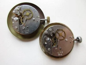 UMF cal. 24-00 vintage manual wind watch movements (2 pcs) - for parts - Picture 1 of 3