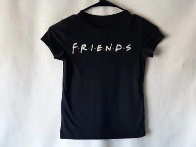 Friends girls black short-sleeve top size M (7/8) - Image 1 of 4