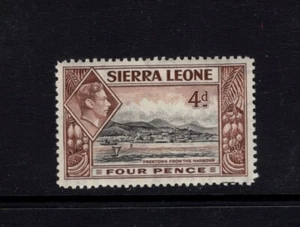 Sierra Leone 1938 KGVI 4d Freetown from Harbor MNH - 1 SG 193 Sc 178 - Picture 1 of 2