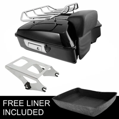 Respaldo maletero picado apto para Harley Street Glide Touring 2014-2025 Foto 1 de 4