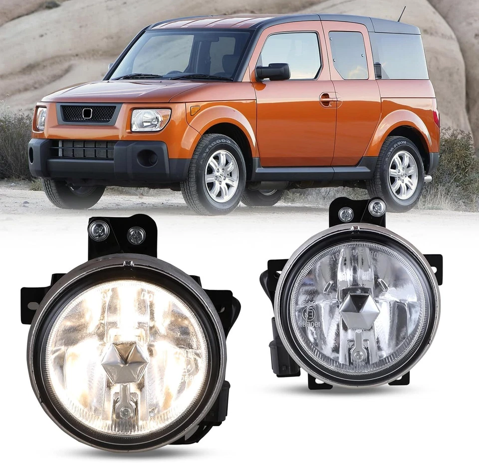 Luces antiniebla para Honda Element 2003-2006 lente transparente de fábrica con kits de interruptor de cableado Foto 1 de 4