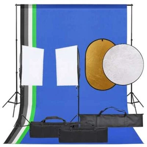 Kit Per Studio Fotografico Con Set Luci, Fondale E Riflettore - Foto 1 di 6