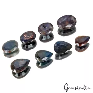 Certified Natural Blue Sapphire Untreated Mix Cut 14-18mm Gemstones~84.00 Cts - Picture 1 of 6