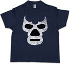 LUCHADOR BLUE DEMON Kids Boys T-Shirt Wrestling Wrestler Mexican Mexico Mask